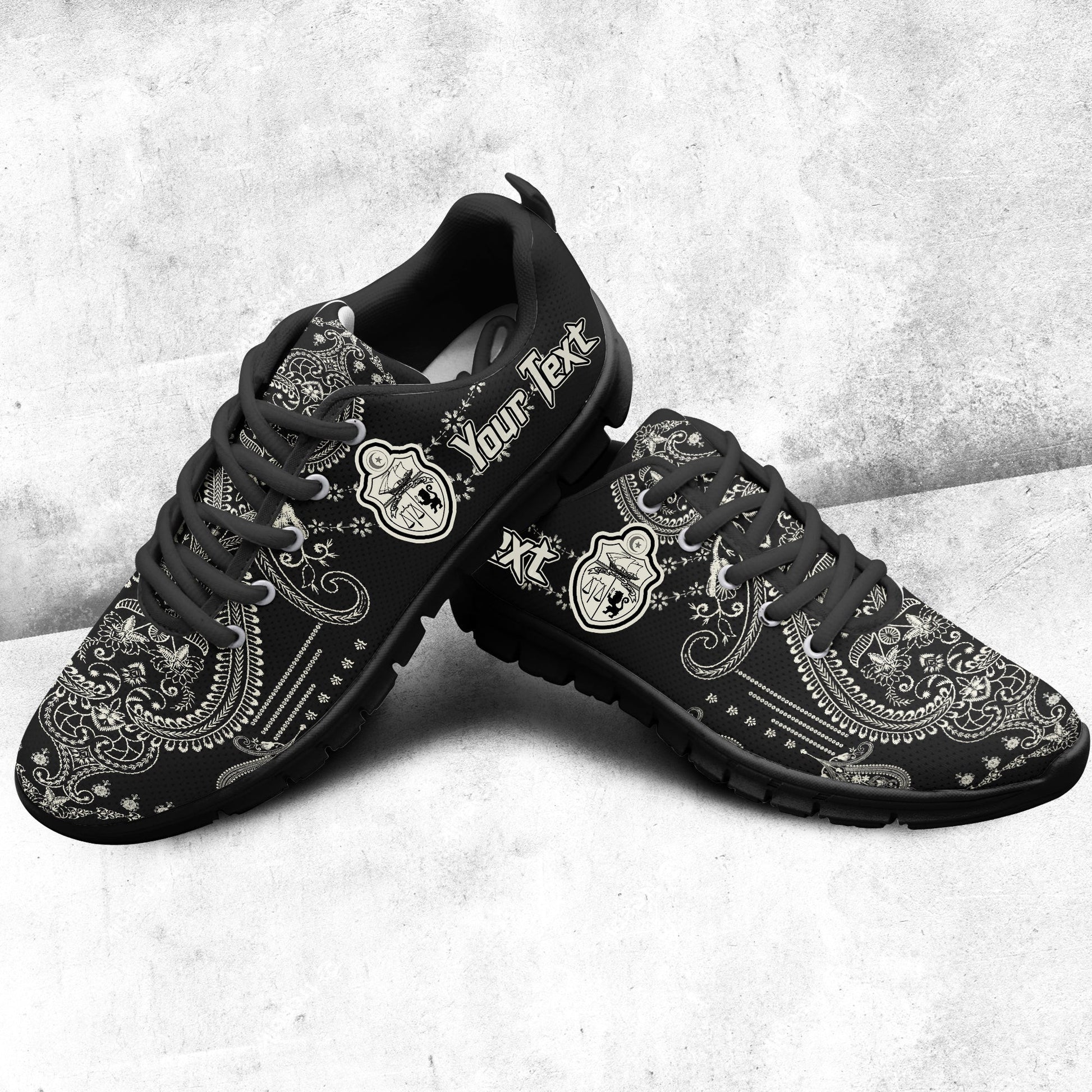Africa Shoes Tunisia White Version Sneakers African Dashiki Art Baroque and Multi Flower