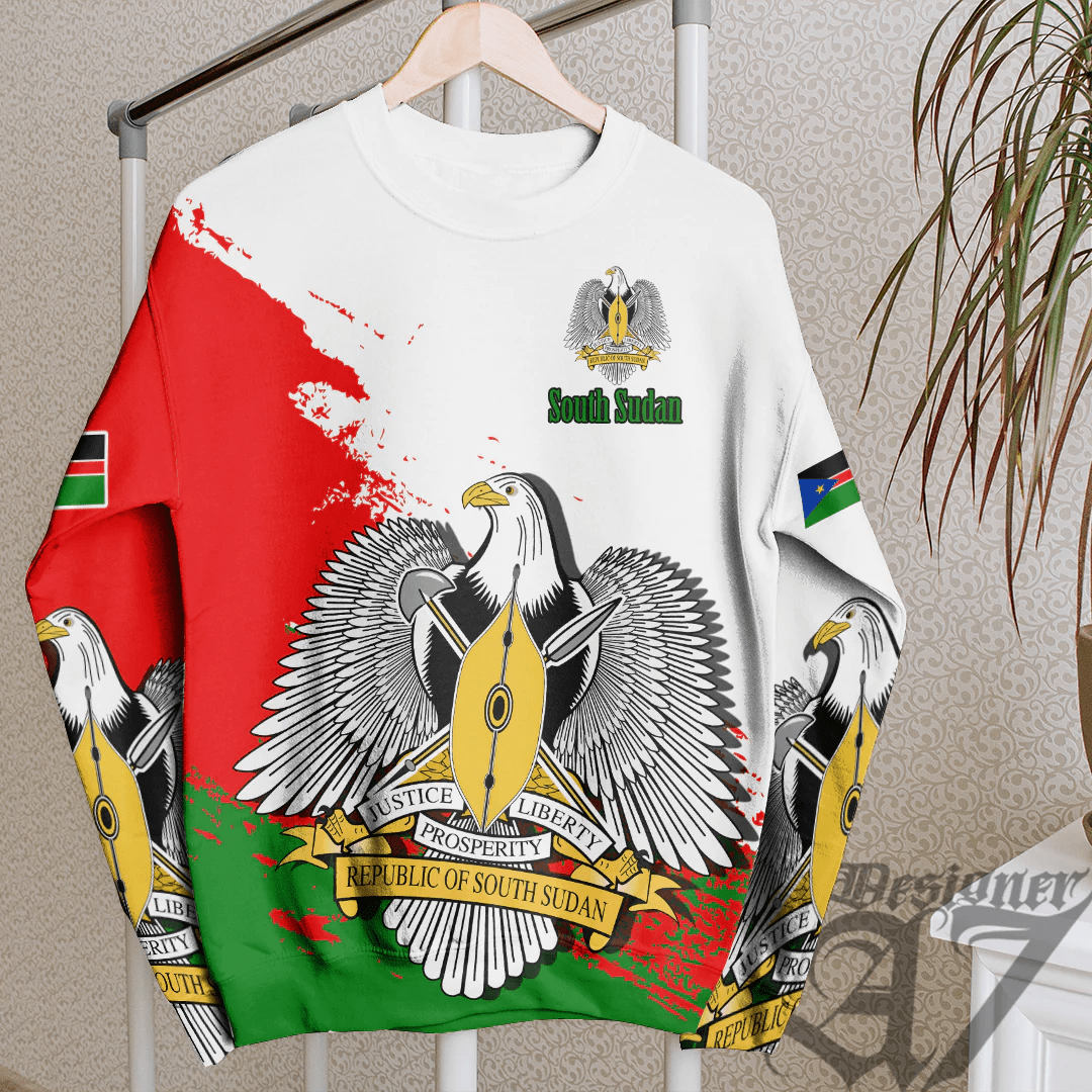 Clothing South Sudan White Version Special SweatShirt
