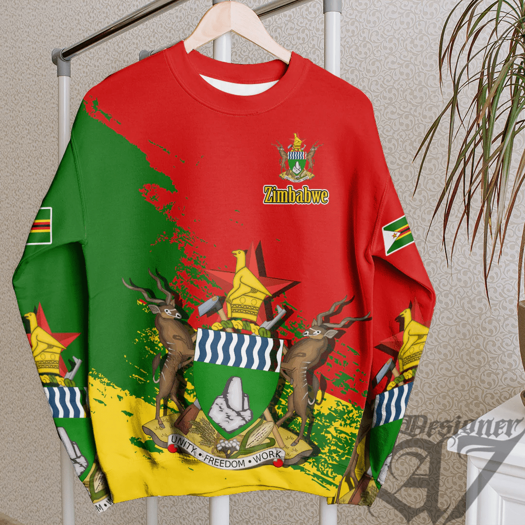 Clothing Zimbabwe Red Version Special SweatShirt