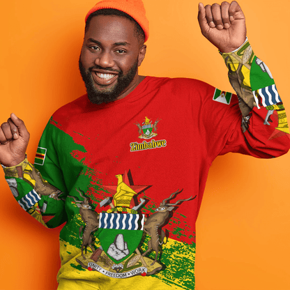 Clothing Zimbabwe Red Version Special SweatShirt