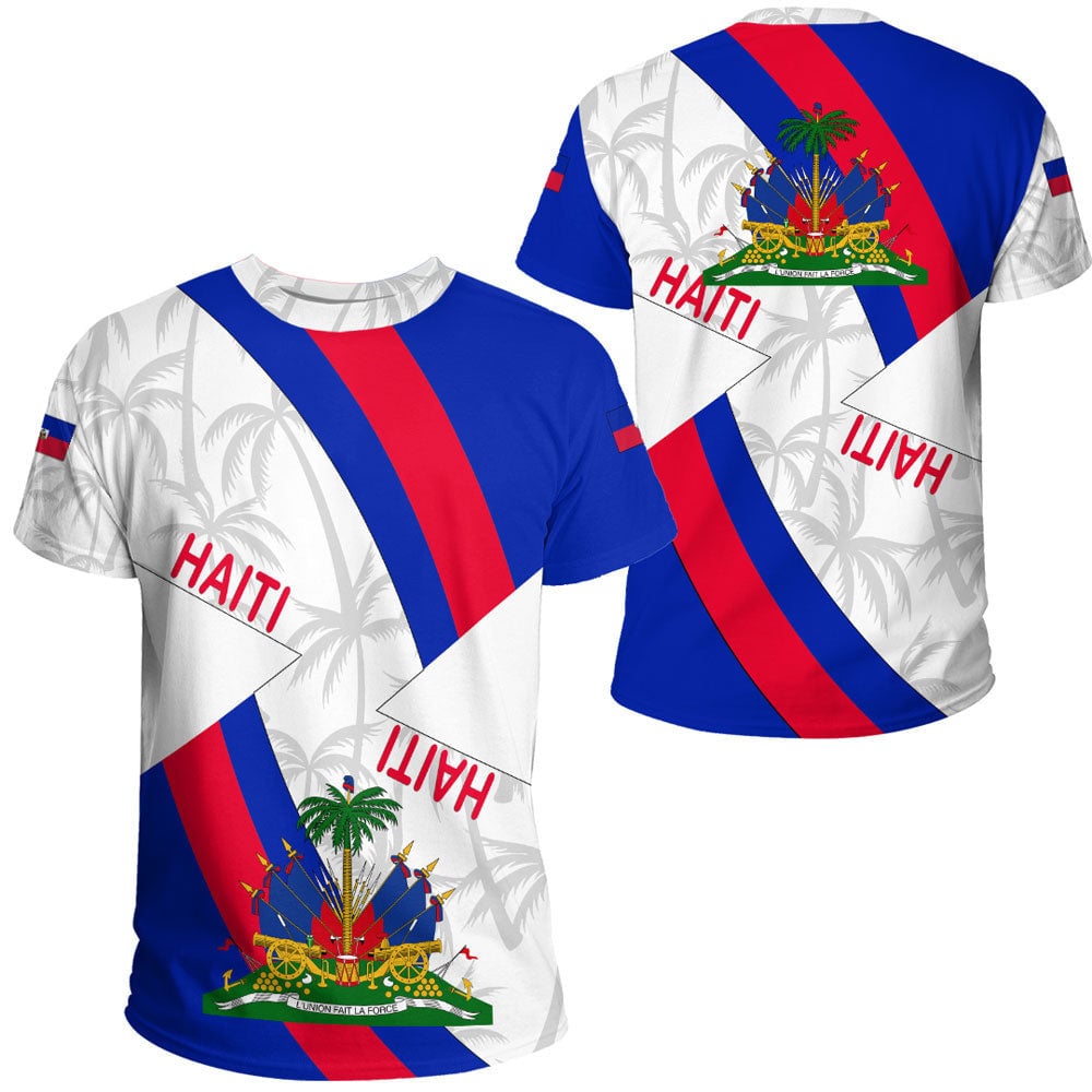 Clothing Haiti T Shirt Haiti Coat of Arms Printed Shirt