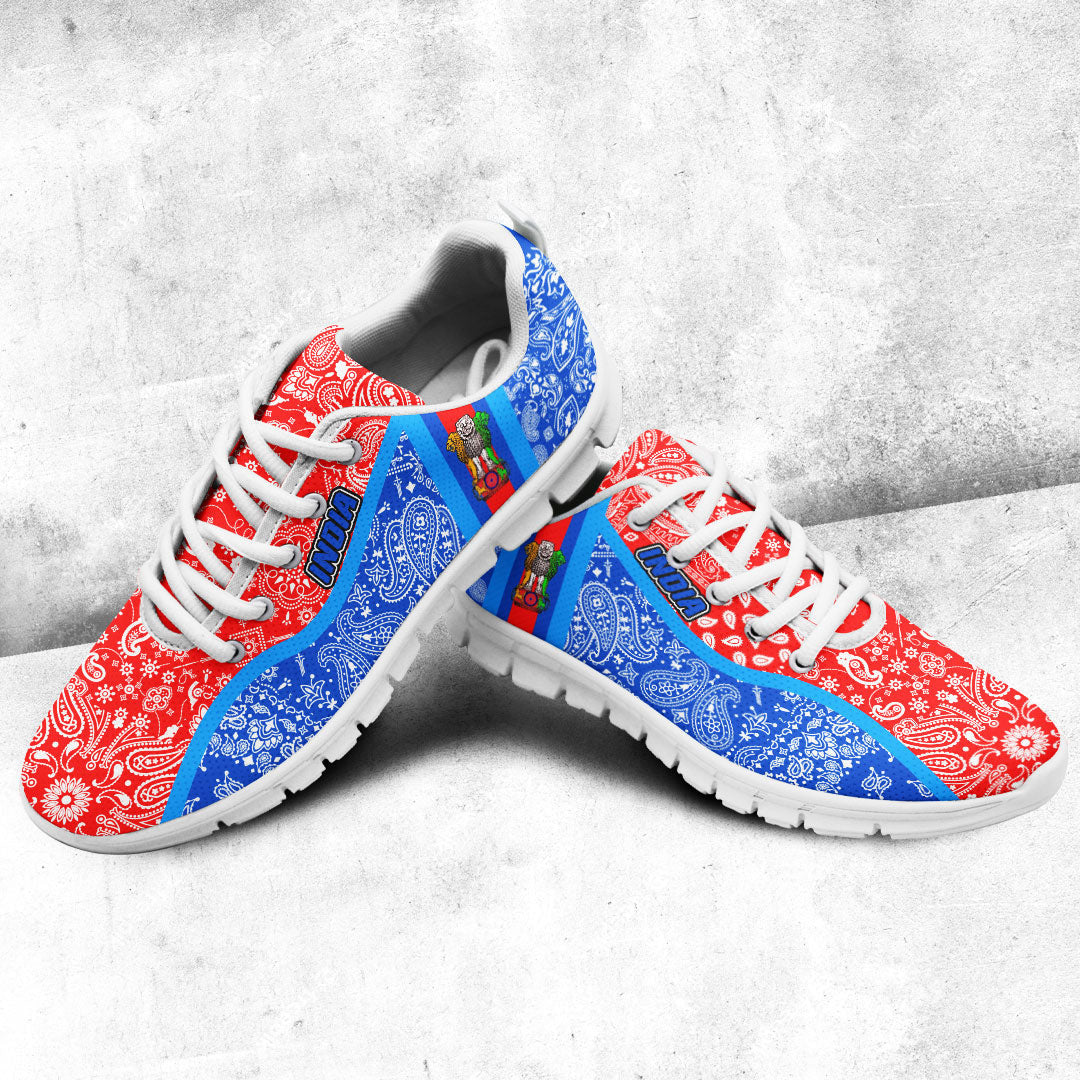 Shoes India Blue Version Sneakers Paisley Bandana Special Style