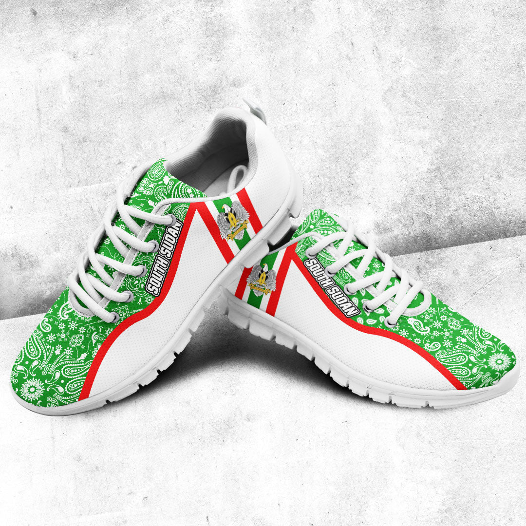 Shoes South Sudan White Version Sneakers Paisley Bandana Special Style