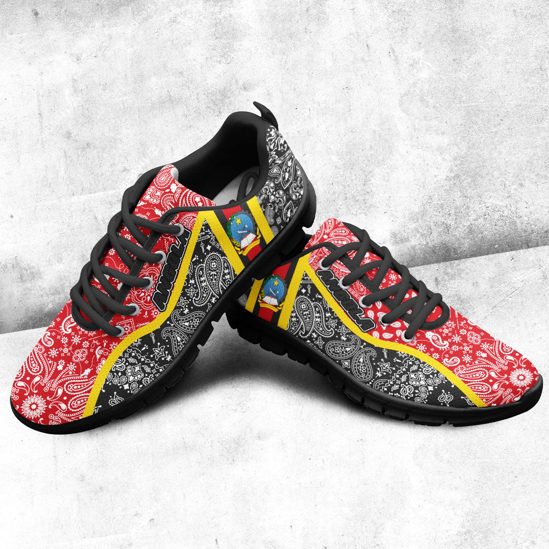 Shoes Angola Black Version Sneakers Paisley Bandana Special Style