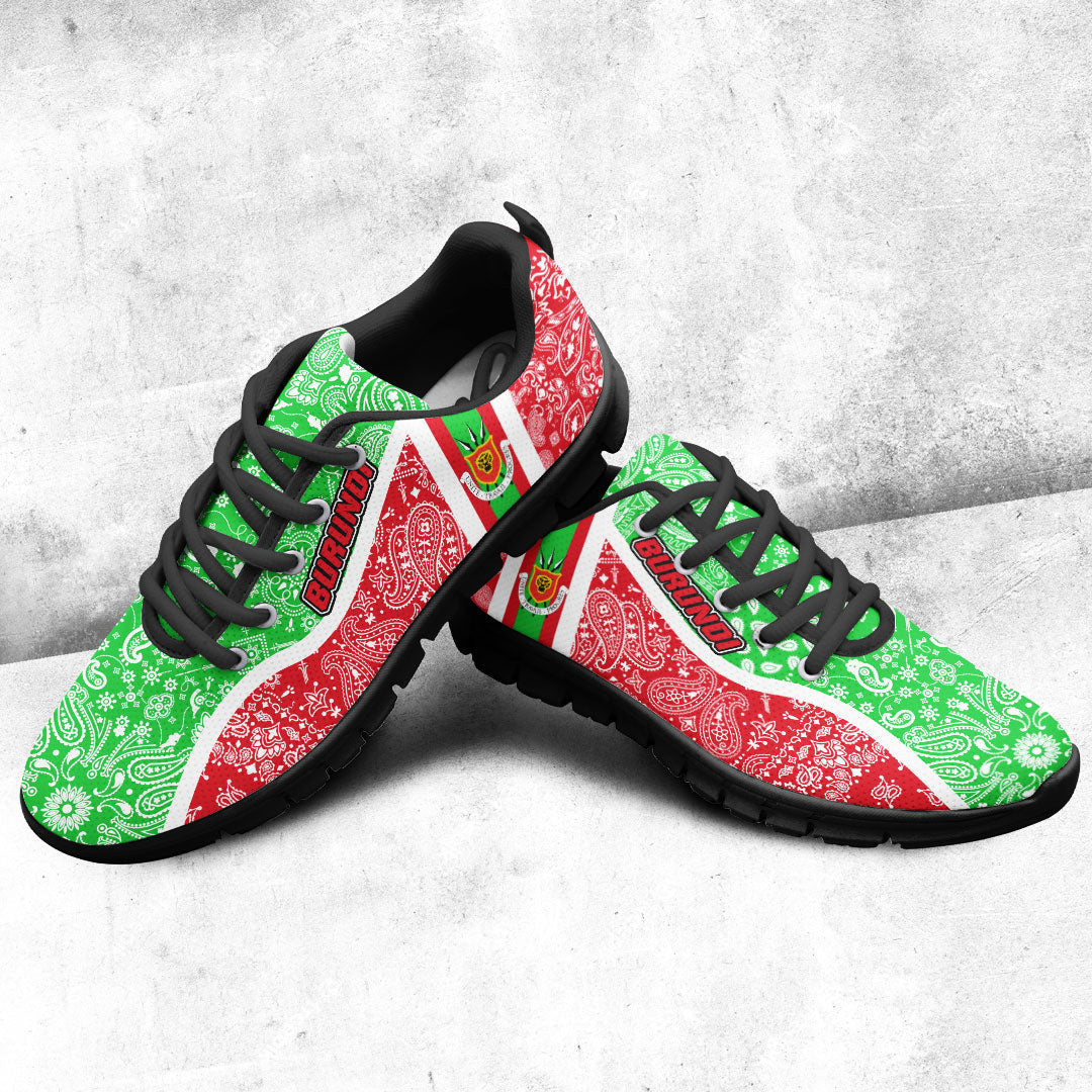 Shoes Burundi Red Verison Sneakers Paisley Bandana Special Style