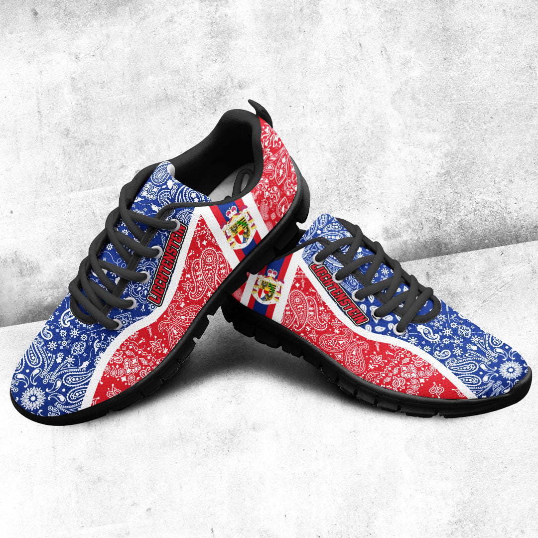 Shoes Liechtenstein Red Version Sneakers Paisley Bandana Special Style