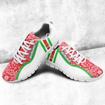 Shoes Burundi White Verison Sneakers Paisley Bandana Special Style