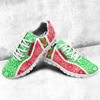 Shoes Burundi Red Verison Sneakers Paisley Bandana Special Style