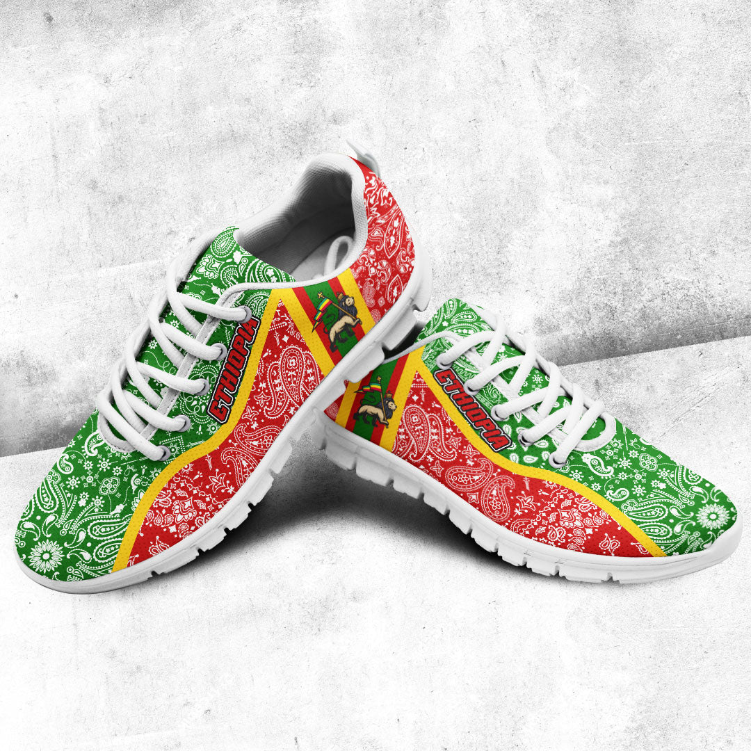 Shoes Ethiopia Red Version Sneakers Paisley Bandana Special Style