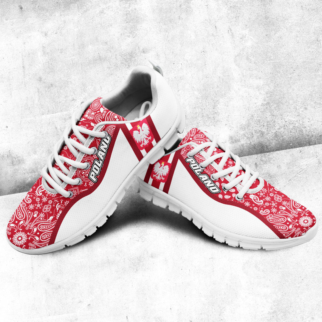 Shoes Poland Red Version Sneakers Paisley Bandana Special Style