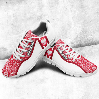 Shoes Poland Red Version Sneakers Paisley Bandana Special Style