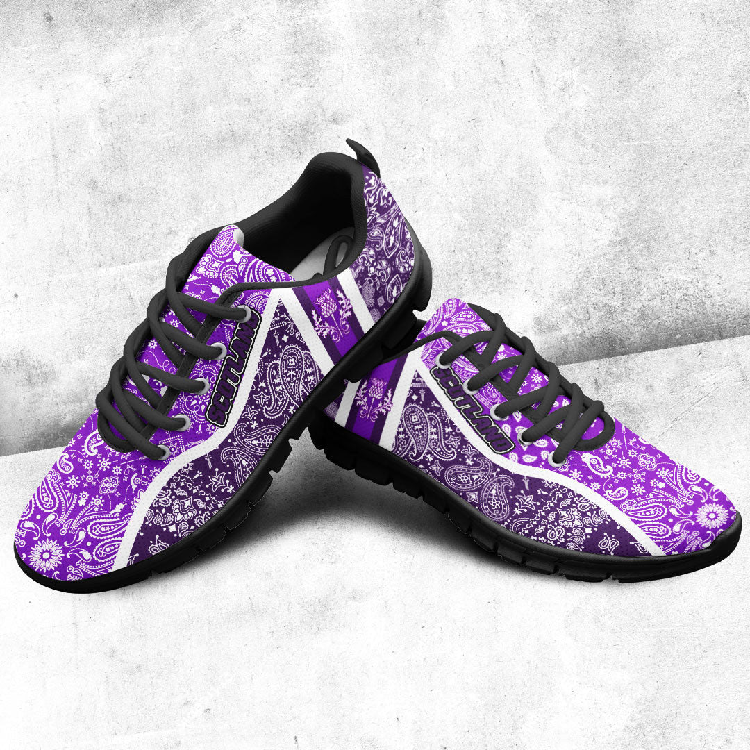 Shoes Scotland Purple Version Sneakers Paisley Bandana Special Style