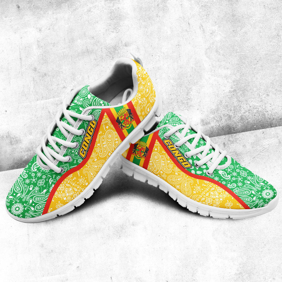 Shoes Republic Of The Congo Sneakers Paisley Bandana Special Style