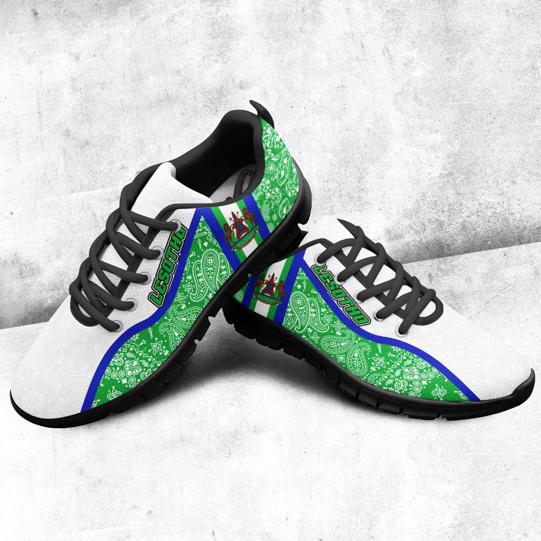Shoes Lesotho Green Version Sneakers Paisley Bandana Special Style