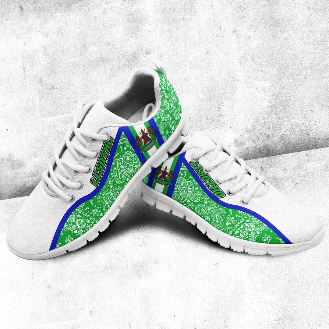 Shoes Lesotho Green Version Sneakers Paisley Bandana Special Style