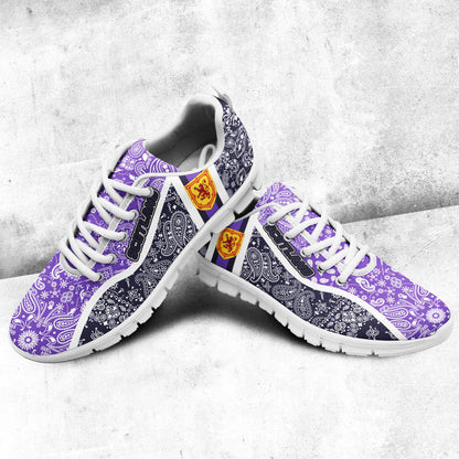 Shoes Scotland Navy Blue Version Sneakers Paisley Bandana Special Style
