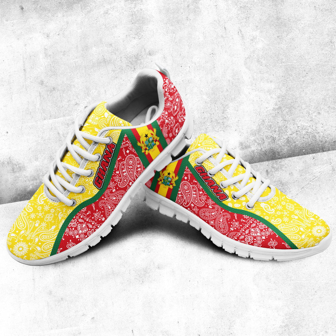 Shoes Ghana Red Version Sneakers Paisley Bandana Special Style