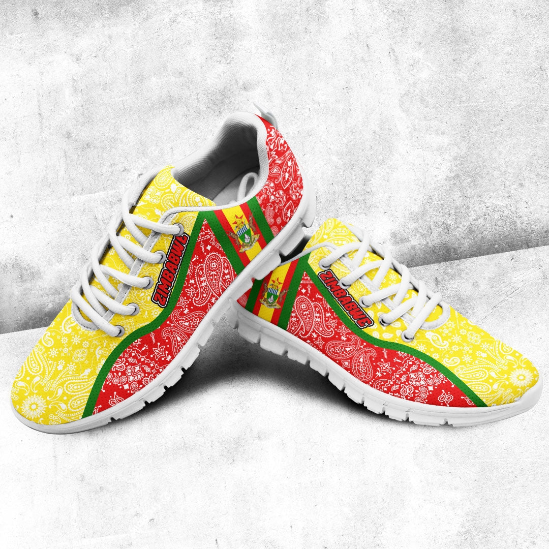 Shoes Zimbabwe Red Version Sneakers Paisley Bandana Special Style
