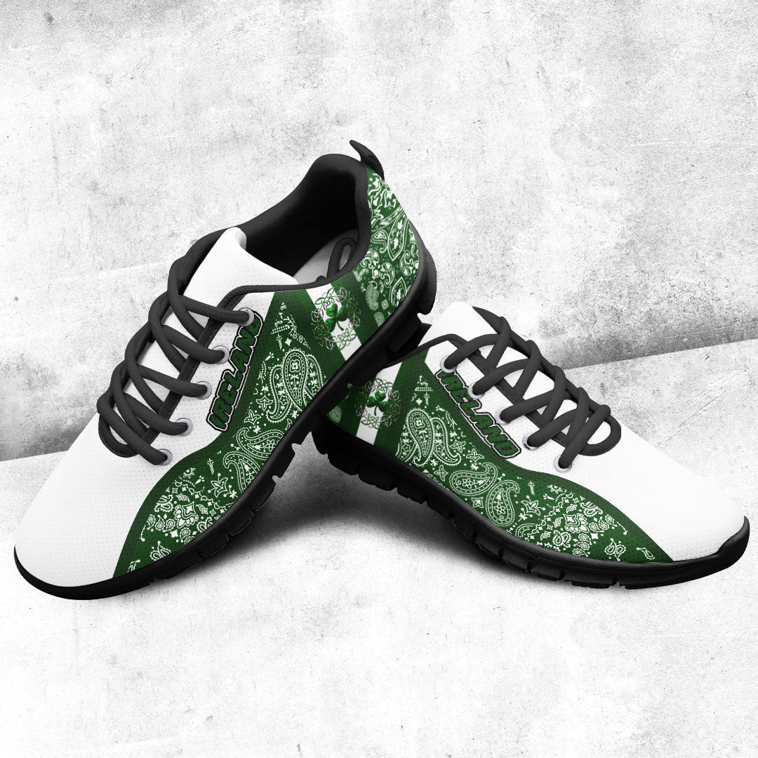 Shoes Ireland Irish Celtic Shamrock Sneakers Paisley Bandana Special Style
