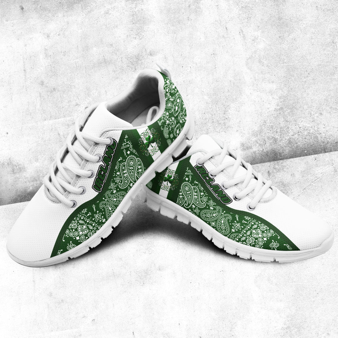 Shoes Ireland Irish Celtic Shamrock Sneakers Paisley Bandana Special Style