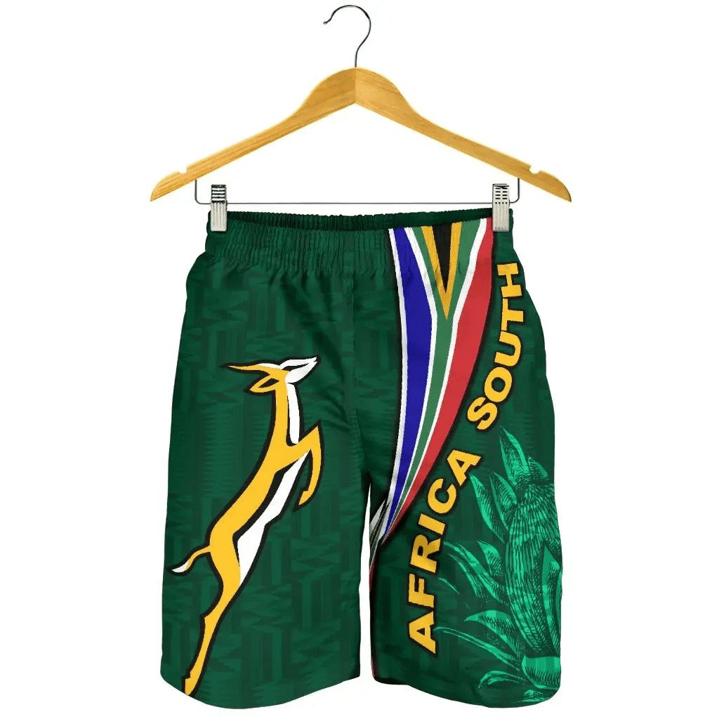 Short South Africa Men Shorts Springboks Rugby Be Unique Green