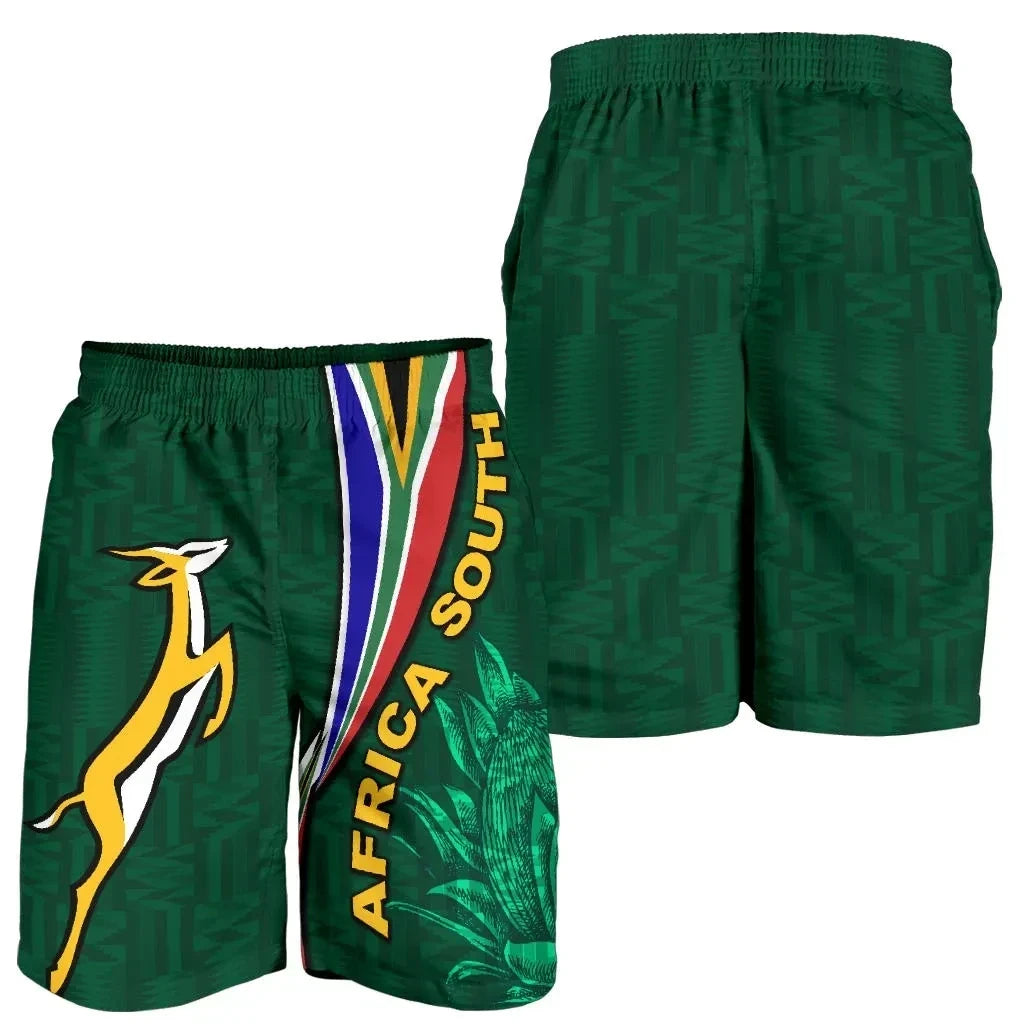 Short South Africa Men Shorts Springboks Rugby Be Unique Green