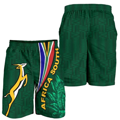 Short South Africa Men Shorts Springboks Rugby Be Unique Green