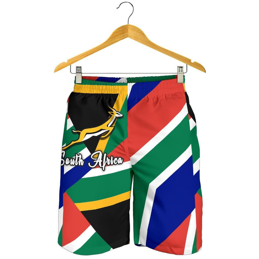 Short South Africa Springbok Men's Shorts Flag Patch Up Version