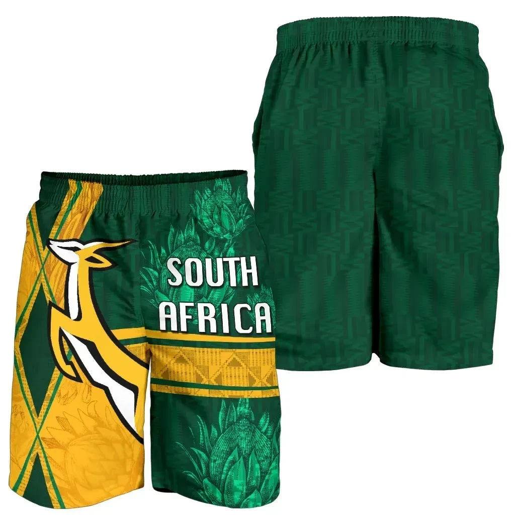 Short South Africa Men Shorts Springboks Rugby Be Fancy