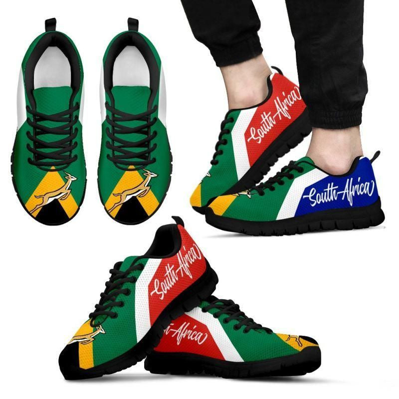 Sneakers South Africa Flag And Springbok Men's / Women's Sneakers Shoes Nn8