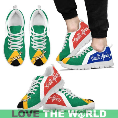 Sneakers South Africa Flag And Springbok Men's / Women's Sneakers Shoes Nn8