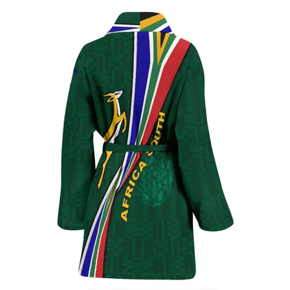Bath Robe South Africa Women's Bath Robe Springboks Rugby Be Unique Green