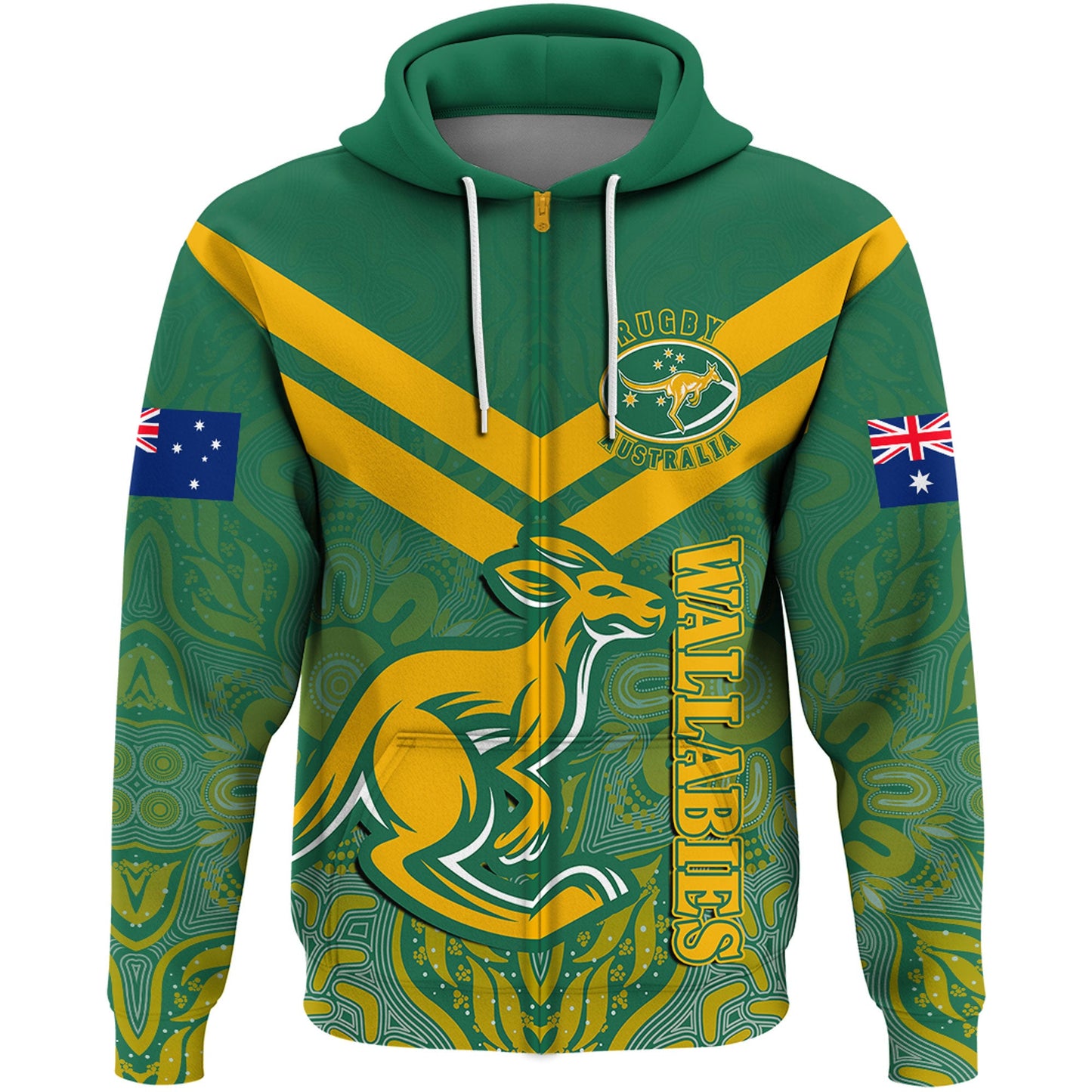Zip Hoodie Custom Australia Rugby