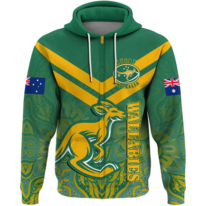 Zip Hoodie Custom Australia Rugby