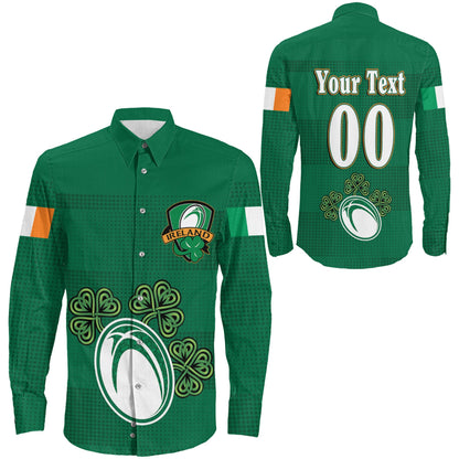 Long Sleeve Button Shirt  Custom Ireland Rugby