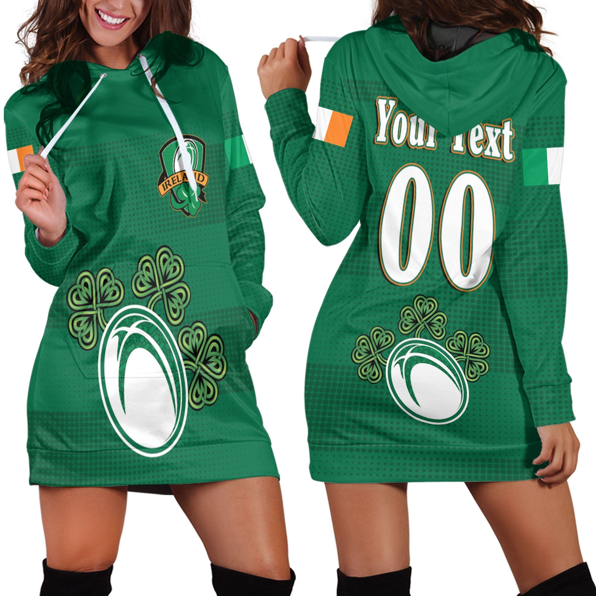 Hoodie Dress Custom Ireland Rugby