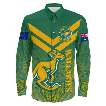 Long Sleeve Button Shirt  Custom Australia Rugby