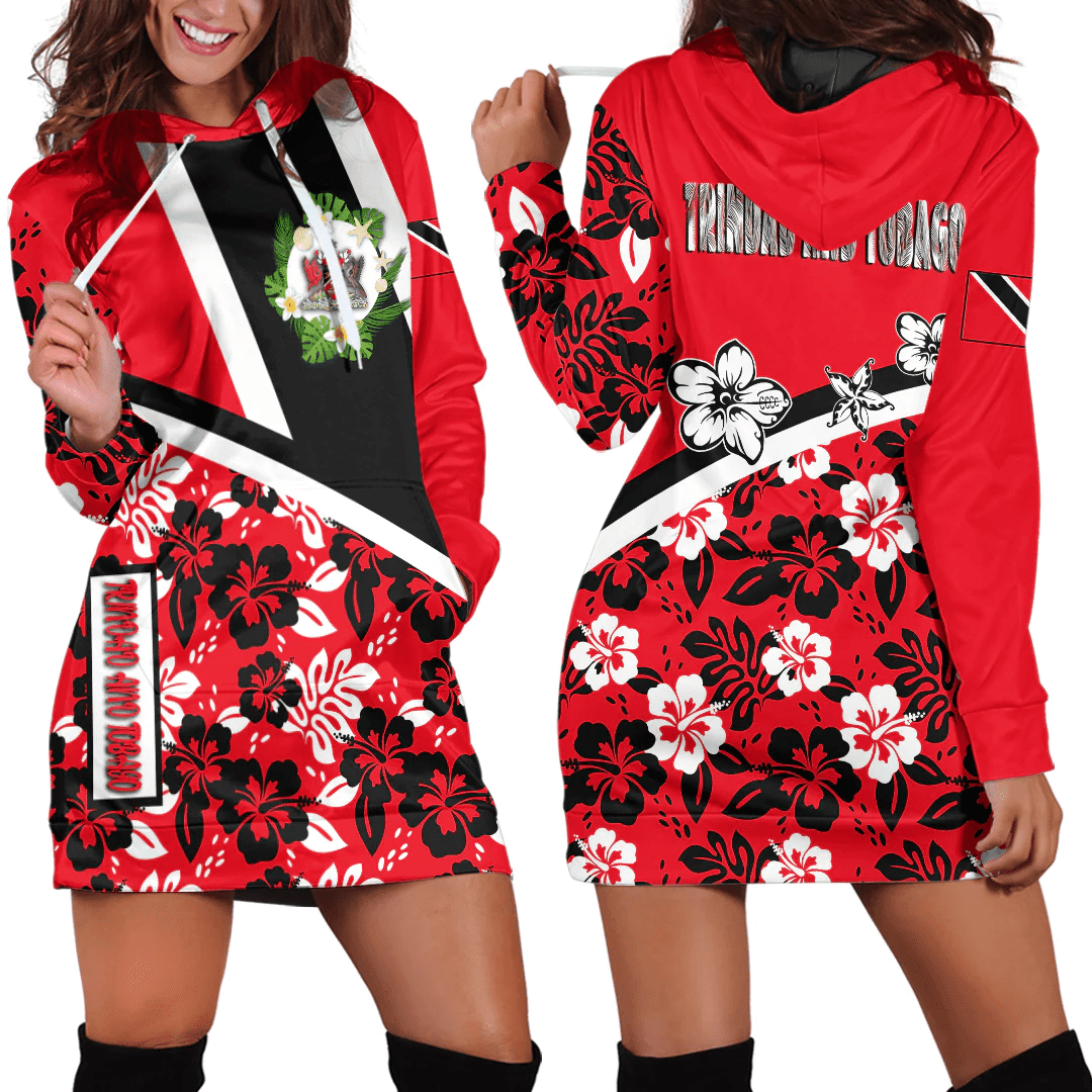 Hoodie Dress Trinidad and Tobago Summer Flower Pattern