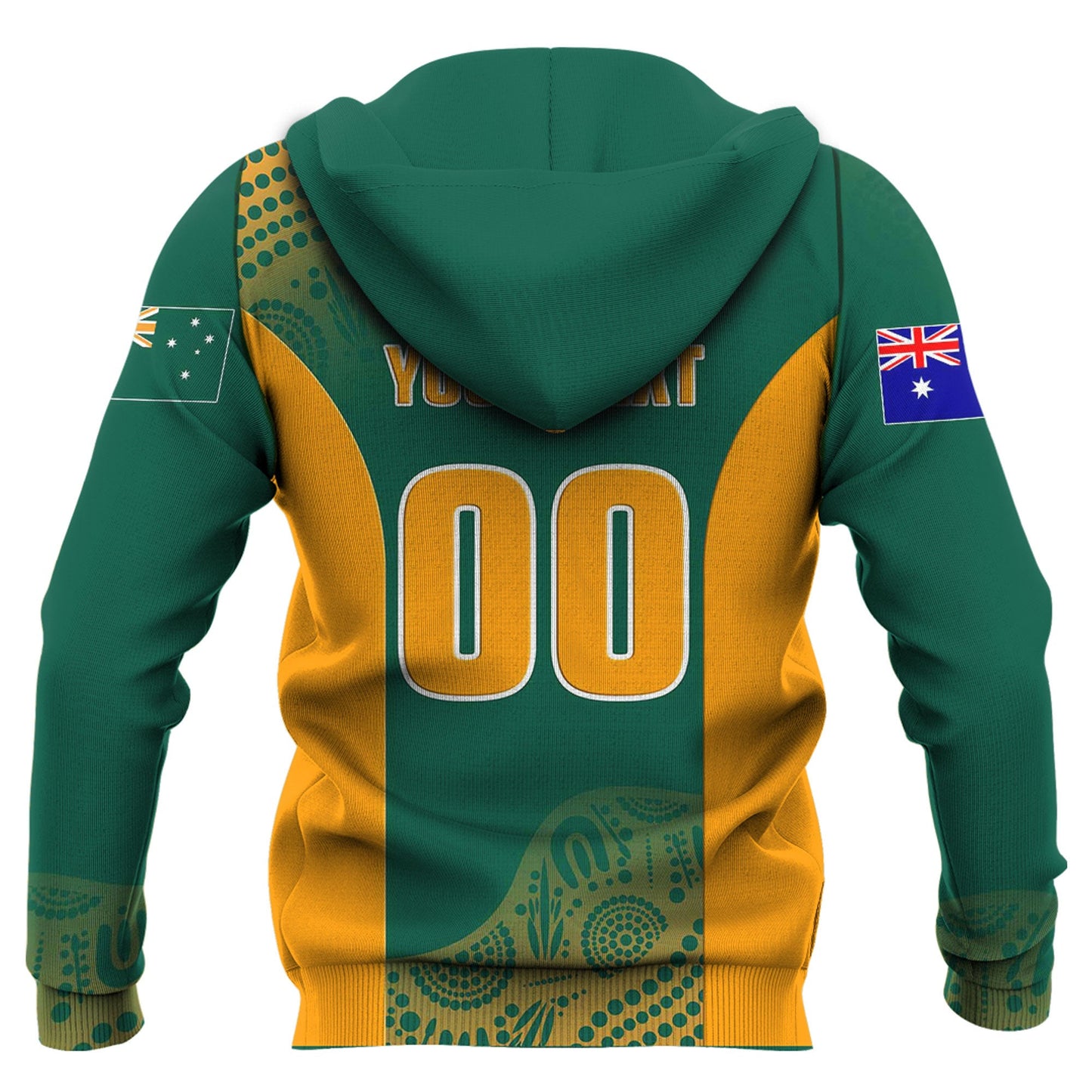 Zip Hoodie Custom Australia Rugby Flag Style
