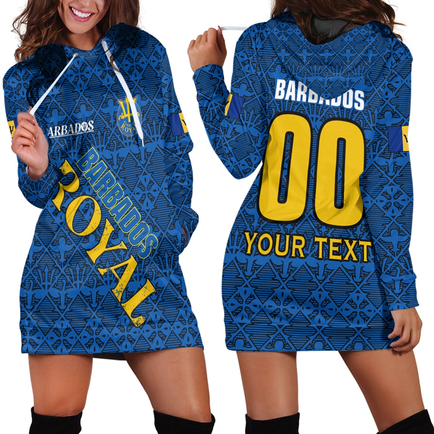 Hoodie Dress Custom Barbados Royals Cricket