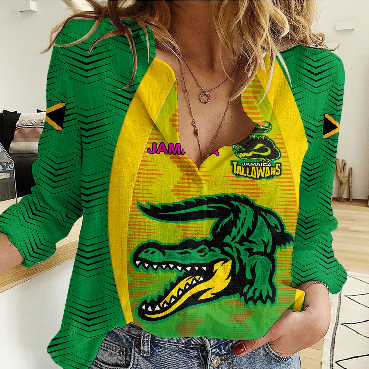 Women Casual Shirt Custom Jamaica Tallawahs Cricket