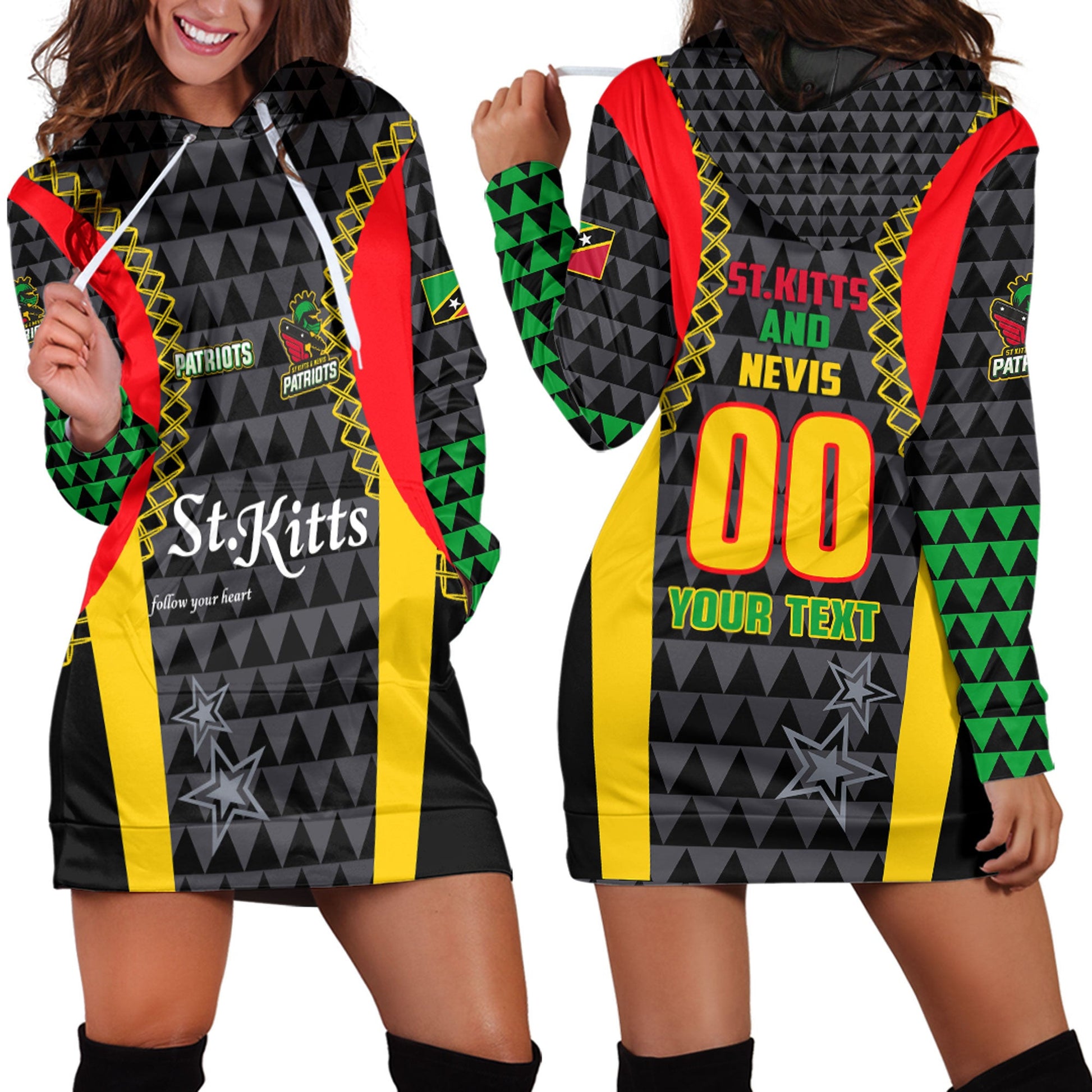 Hoodie Dress Custom St Kitts and Nevis Patriots Cricket