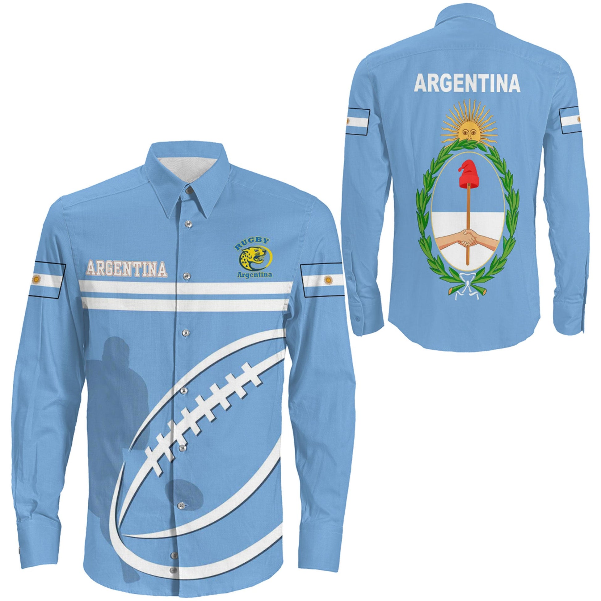 Long Sleeve Button Shirt Argentina Rugby