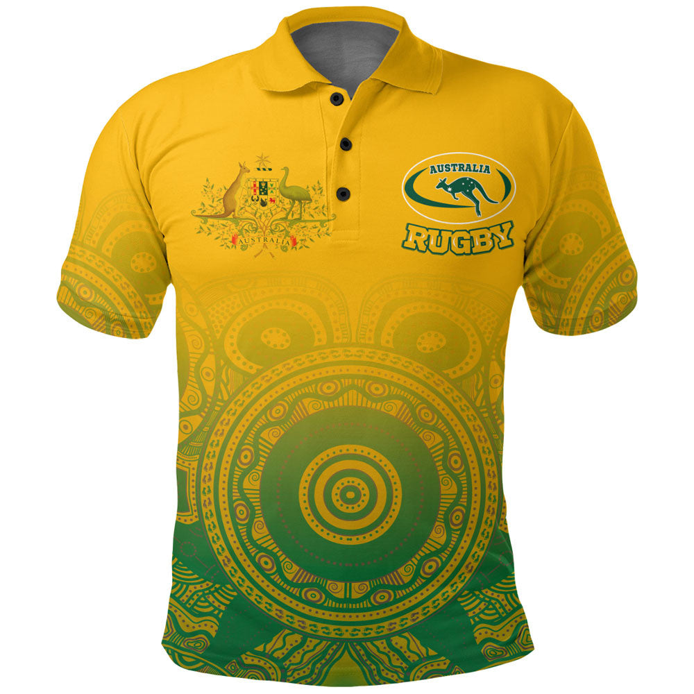 Polo Shirts Australia Aboriginal Rugby and Coat Of Arms