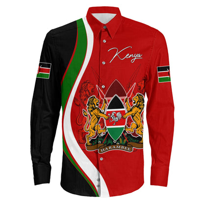 Long Sleeve Button Shirt Kenya Rugby