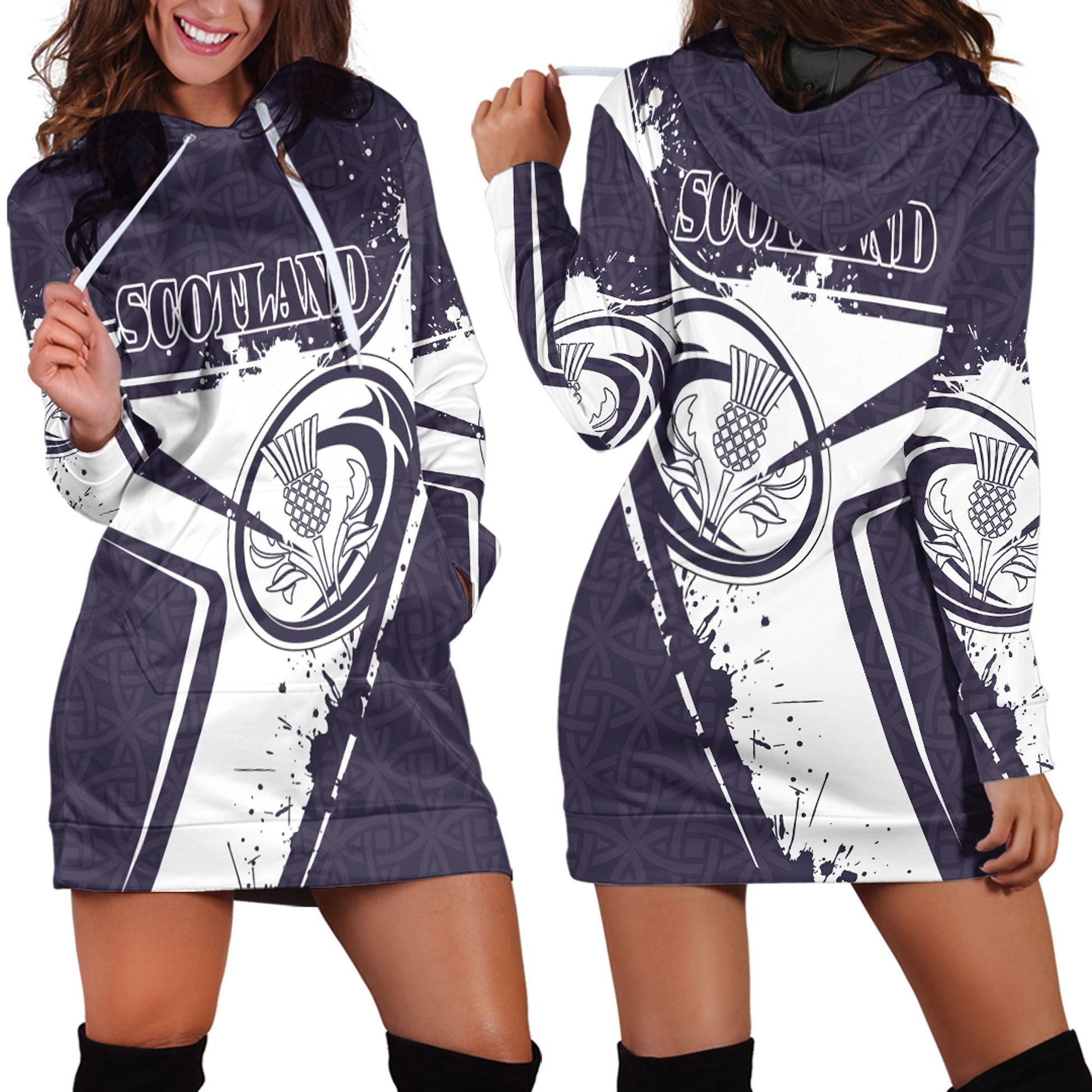 Hoodie Dress Scotland Rugby Personalised Scottish Rugby