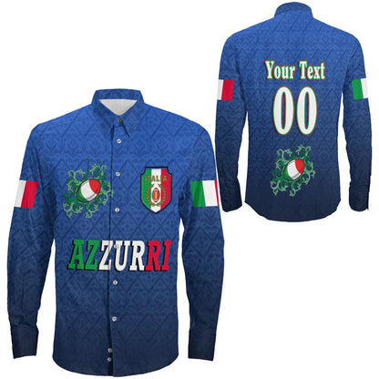 Long Sleeve Button Shirt  Custom Italy Rugby