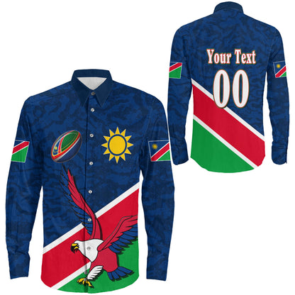 Long Sleeve Button Shirt  Custom Namibia Rugby