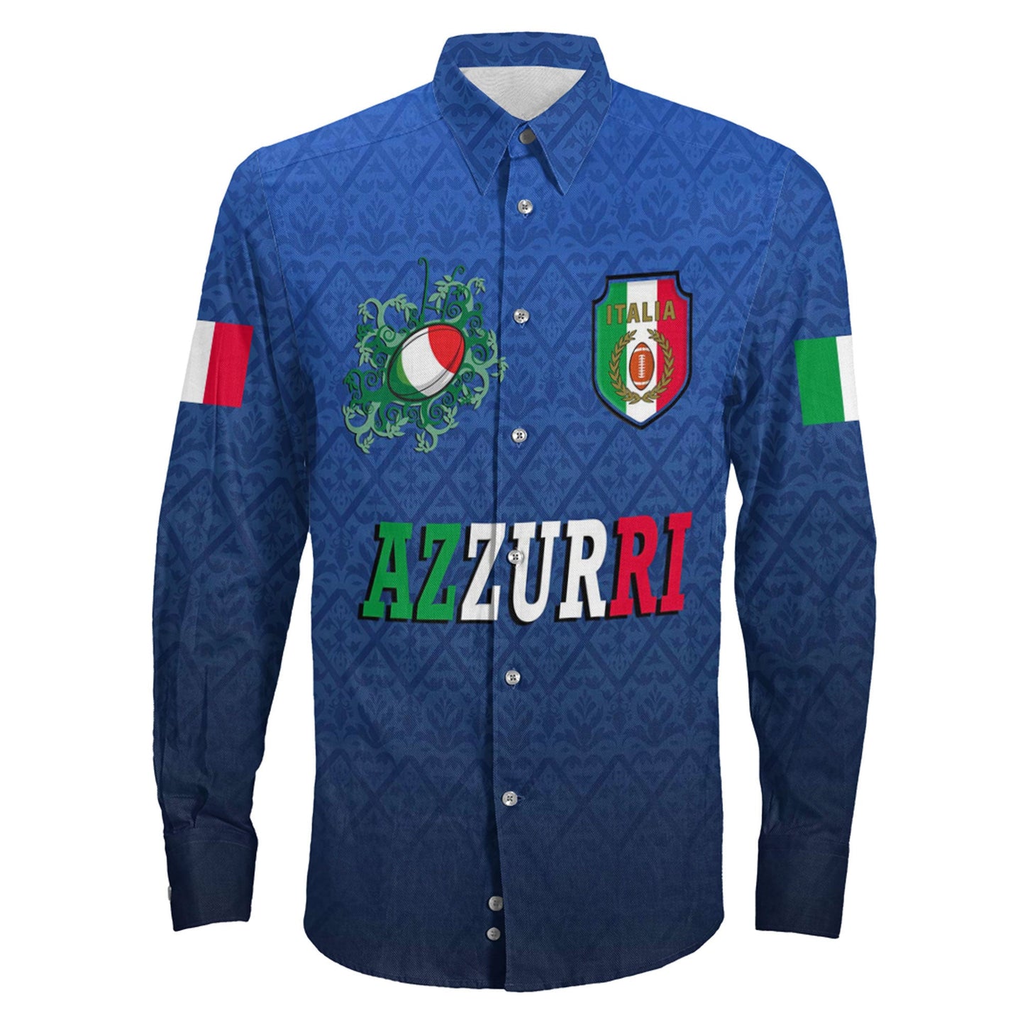 Long Sleeve Button Shirt  Custom Italy Rugby