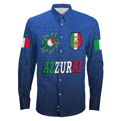 Long Sleeve Button Shirt  Custom Italy Rugby